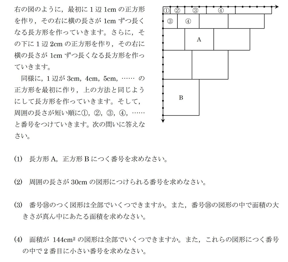 算数　日能研6年生の問題